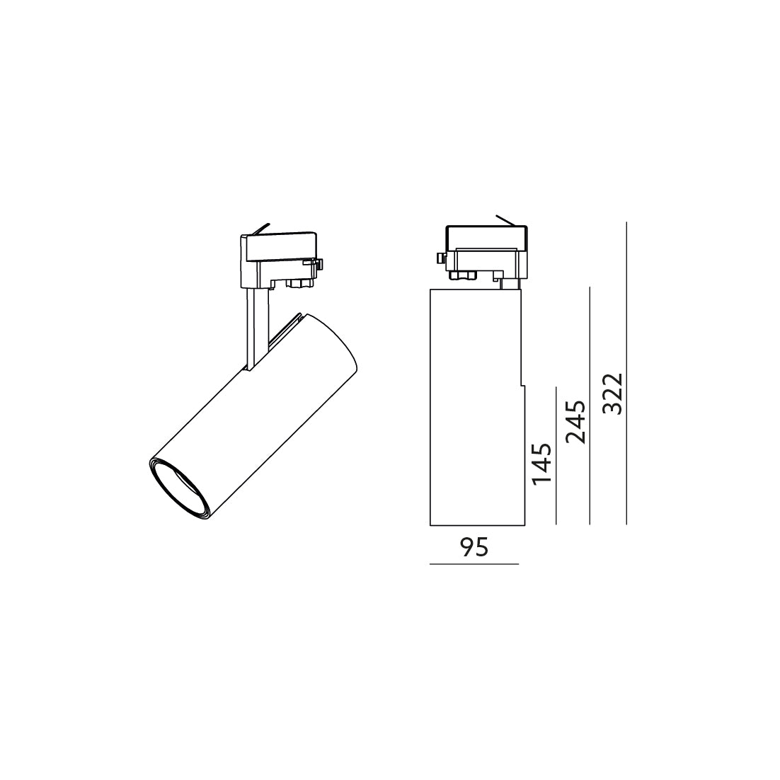 Reflektor szynowy NEXTRACK NT4 38W 24° 3000K CZARNY