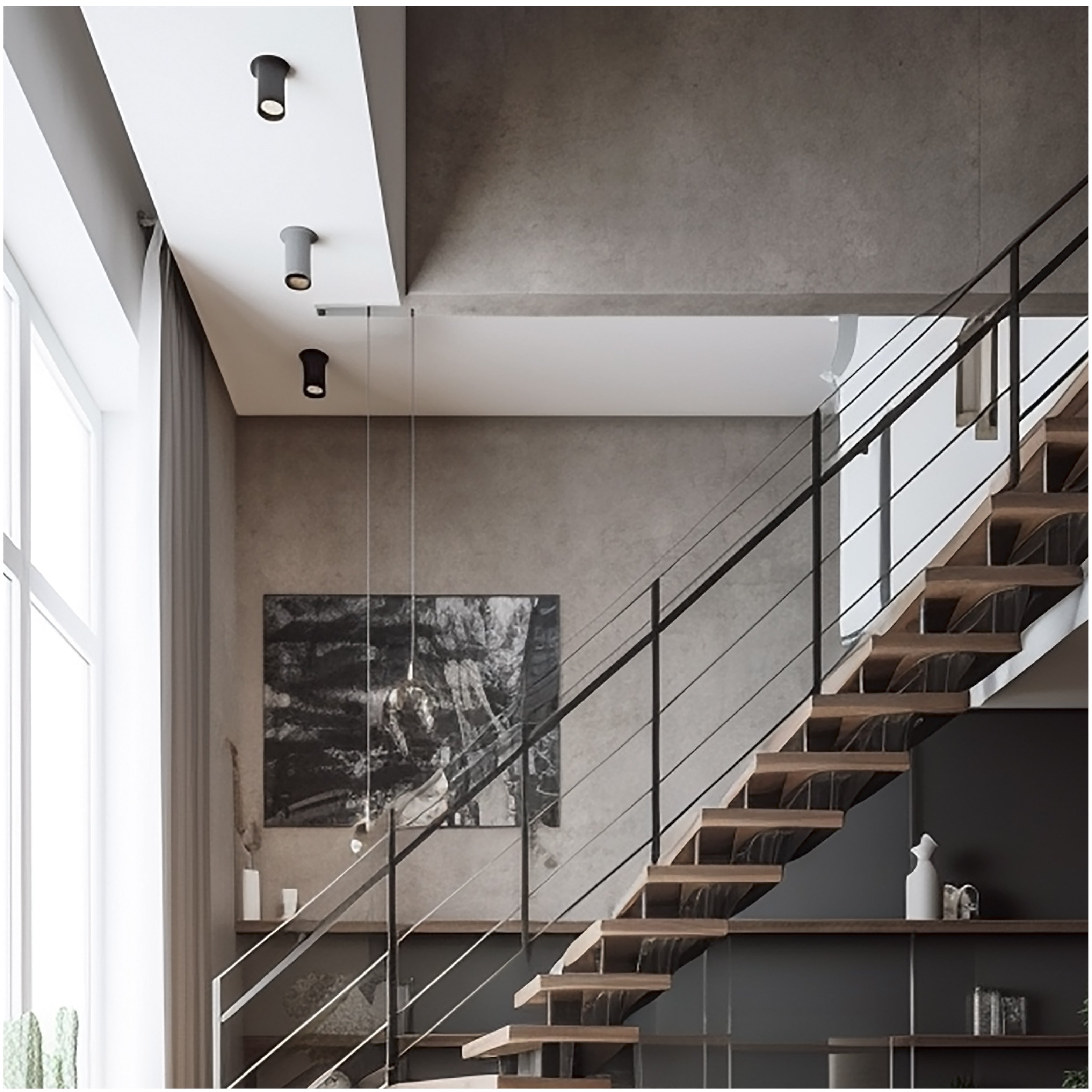 Sufitowa Oprawa Oświetleniowa Natynkowa Biała na GU10 TUBA