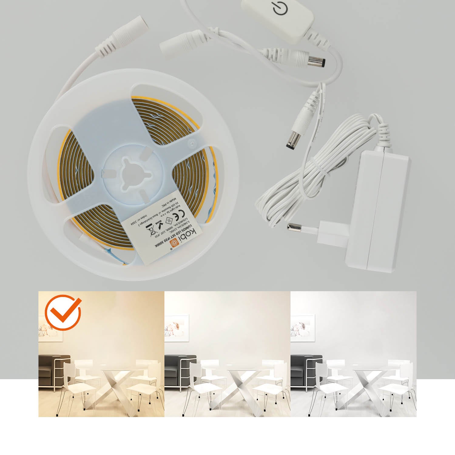 Taśma LUMOS LED SET diody COB 3 metry 25W