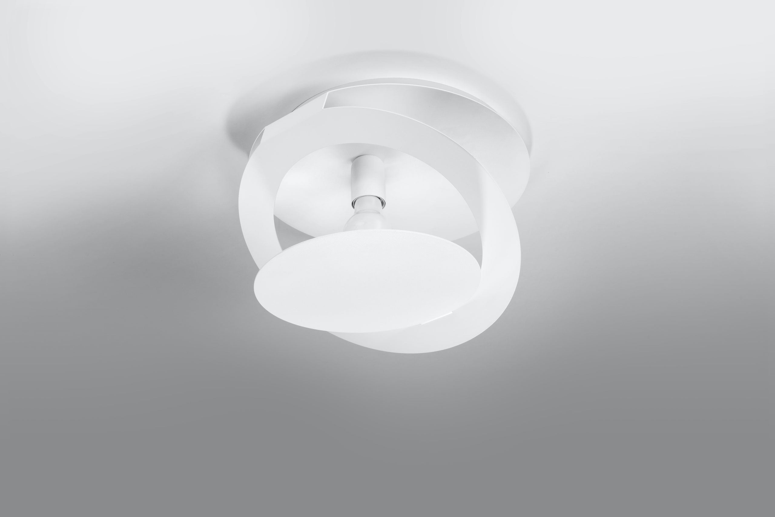 Plafon NAZARIA KOŁO Biały E27 minimalistyczny design