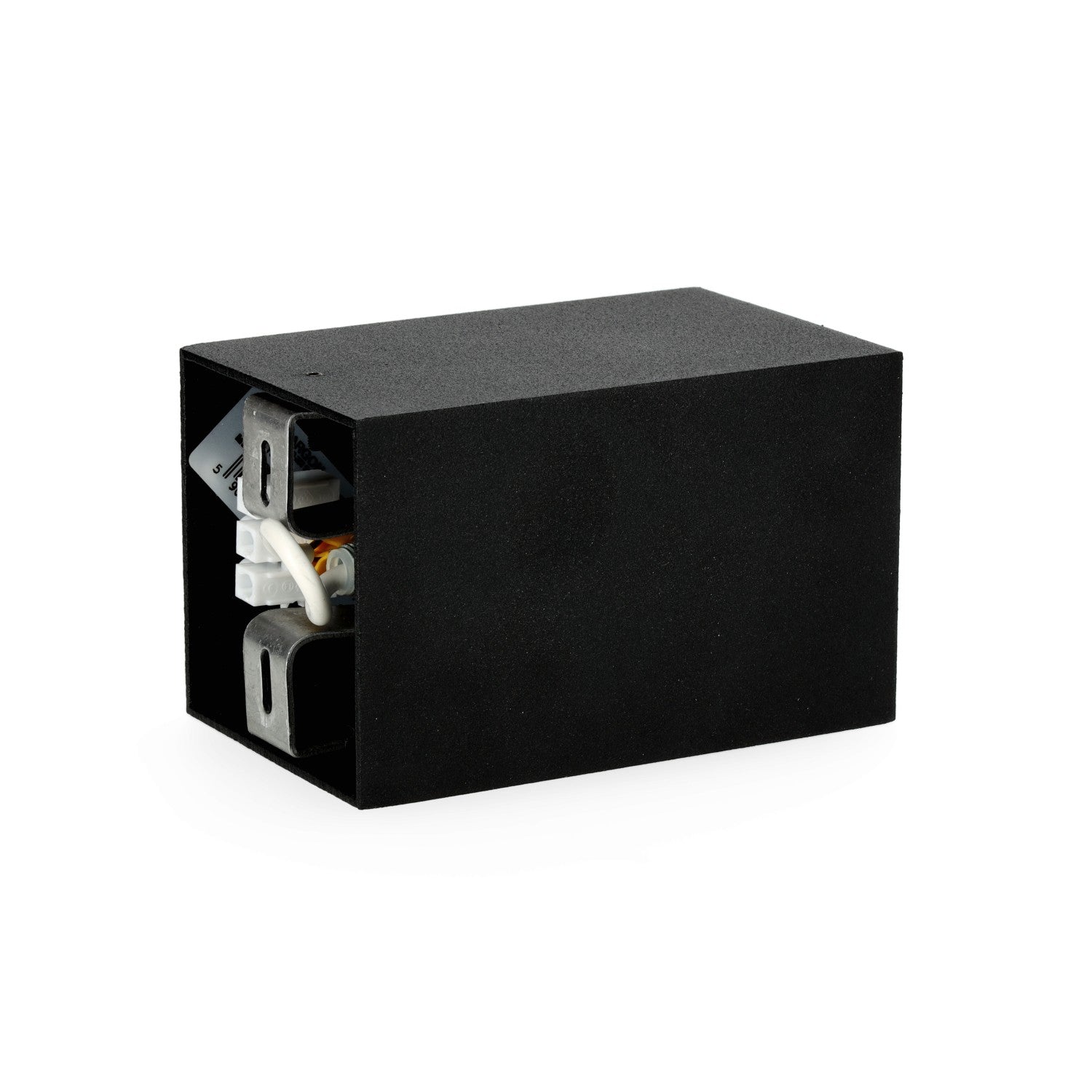 Plafon kwadratowy w kolorze czarnym trzonek GU10 1 punkt światła