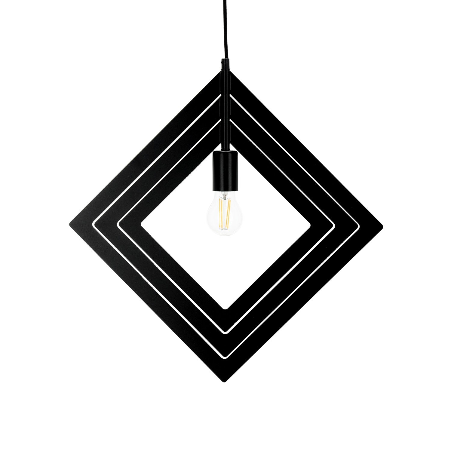 Lampa wisząca Sigma Lighting Trik M Romb czarny