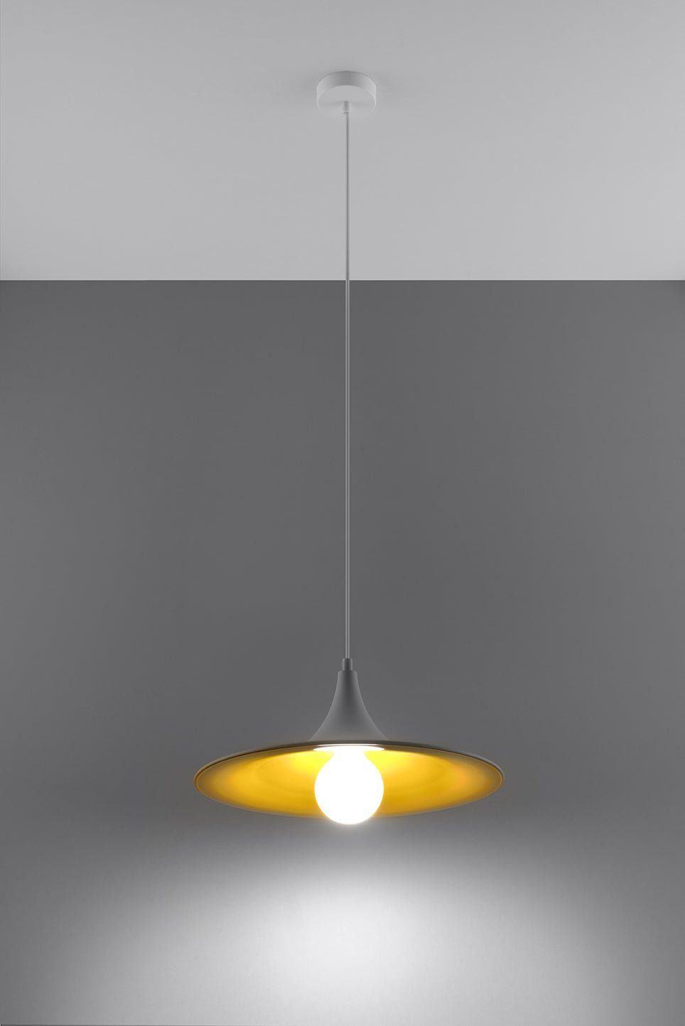 Lampa wisząca AVENA biało złota nowoczesny design