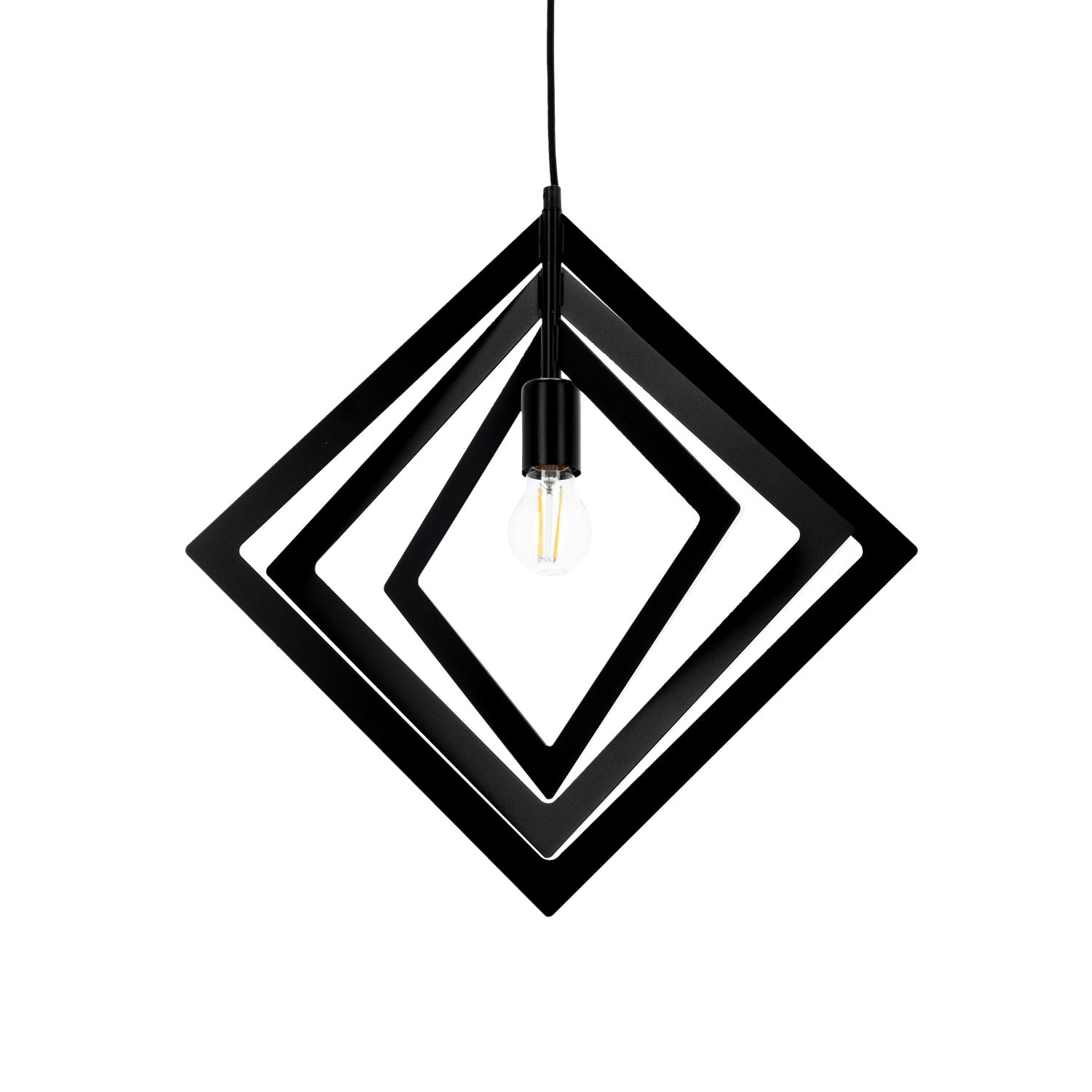 Lampa wisząca Sigma Lighting Trik M Romb czarny