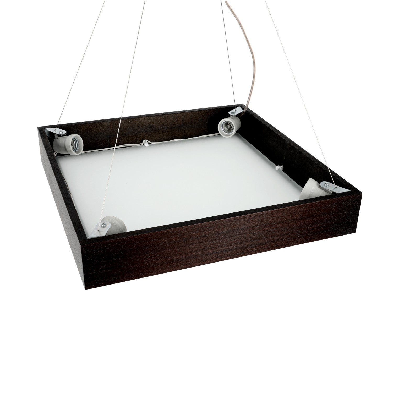 Lampa wisząca odcienie brązu WENGE 4xE27 ZWIS lampa sufitowa regulowana