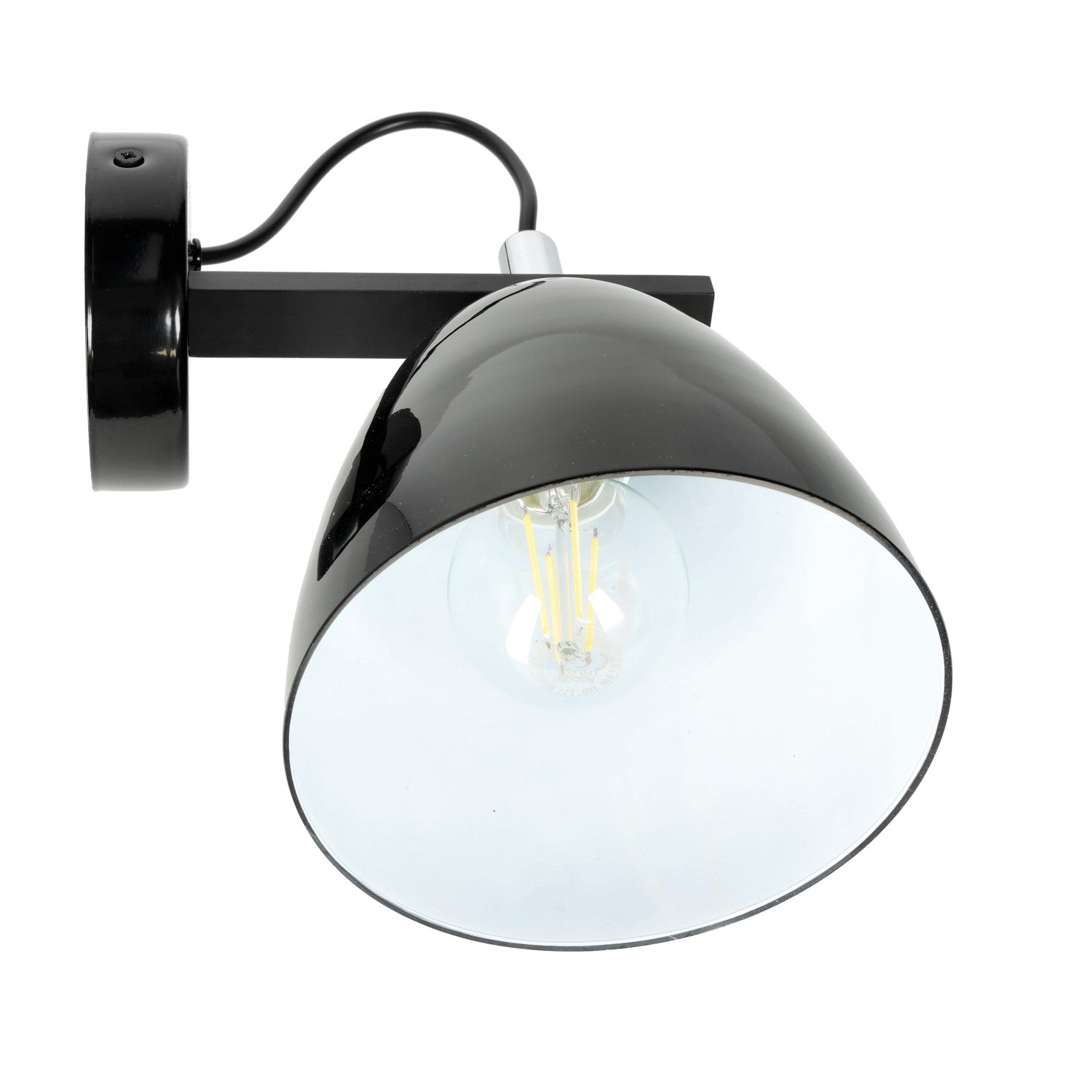 Lampa wisząca czarna ZWIS 1 PŁ trzonek E27 1 punkt światła