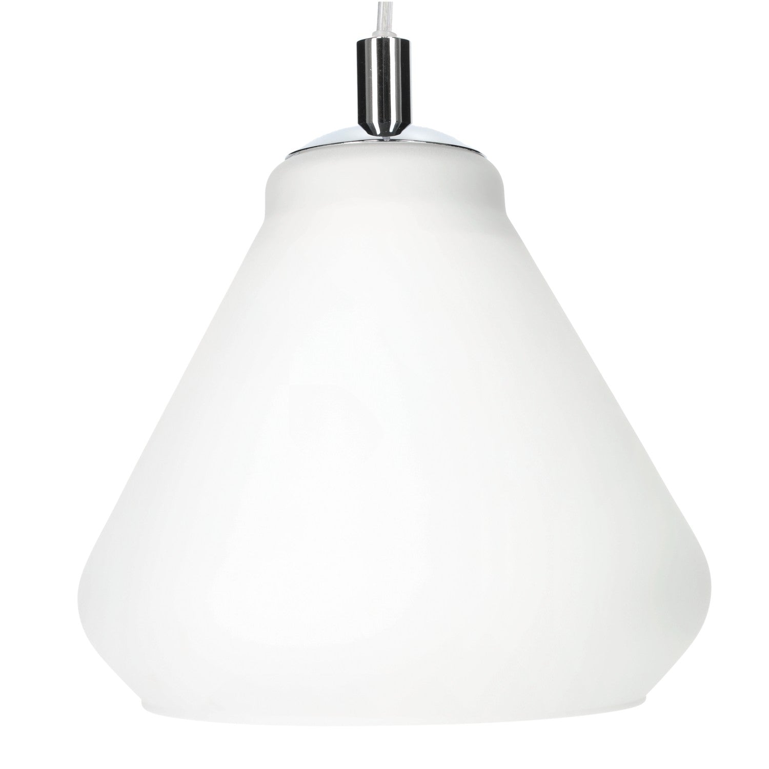 Lampa wisząca ZWIS 1 PŁ. OPAL+CHROM trzonek E27 1 punkt światła