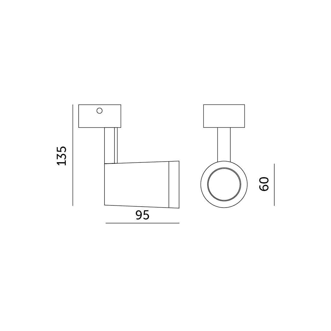 Ruchoma Oprawa ścienno-sufitowa Punktowa BIAŁA Kinkiet na GU10