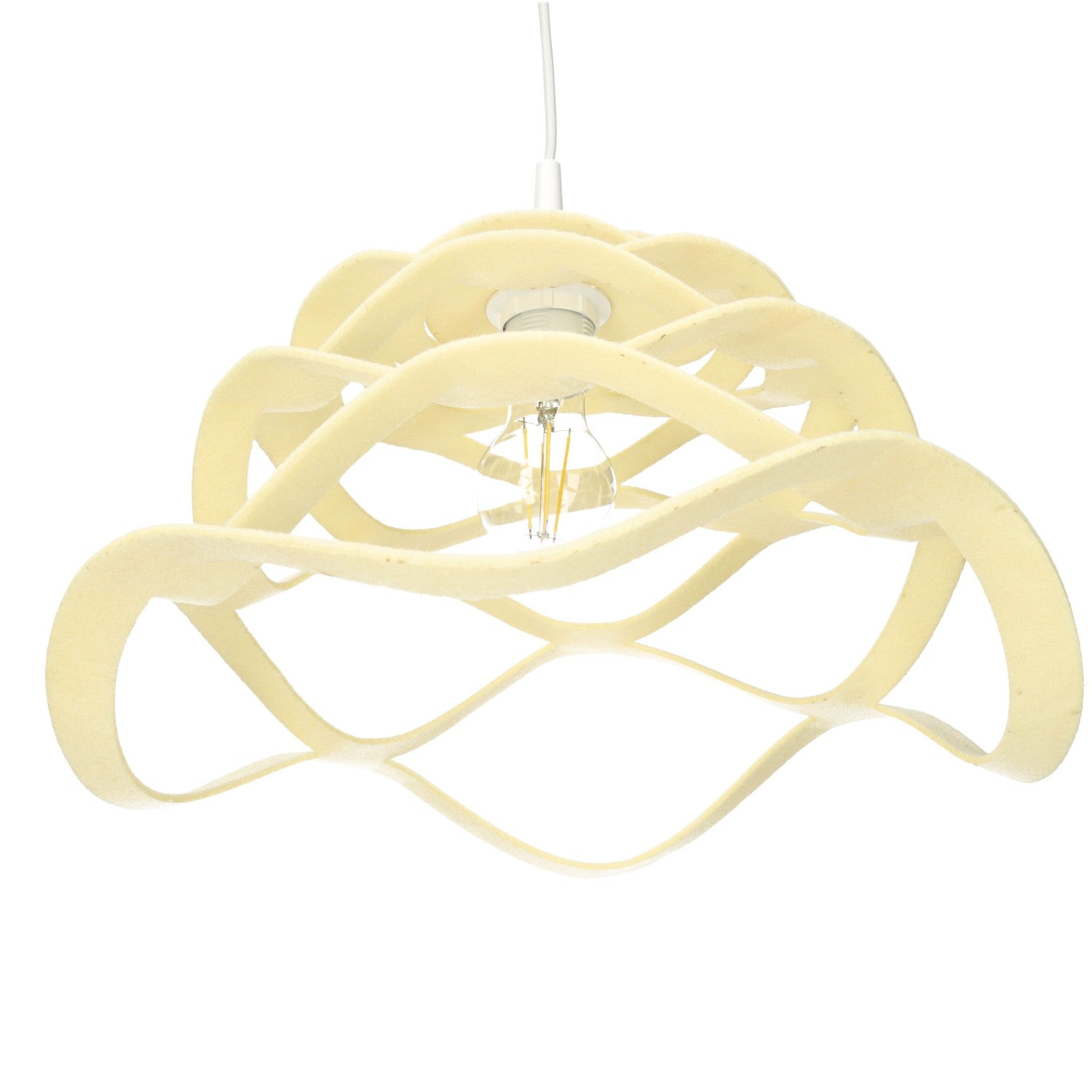 Lampa wisząca biała ZWIS 1 PŁ trzonek E27 1 punkt światła