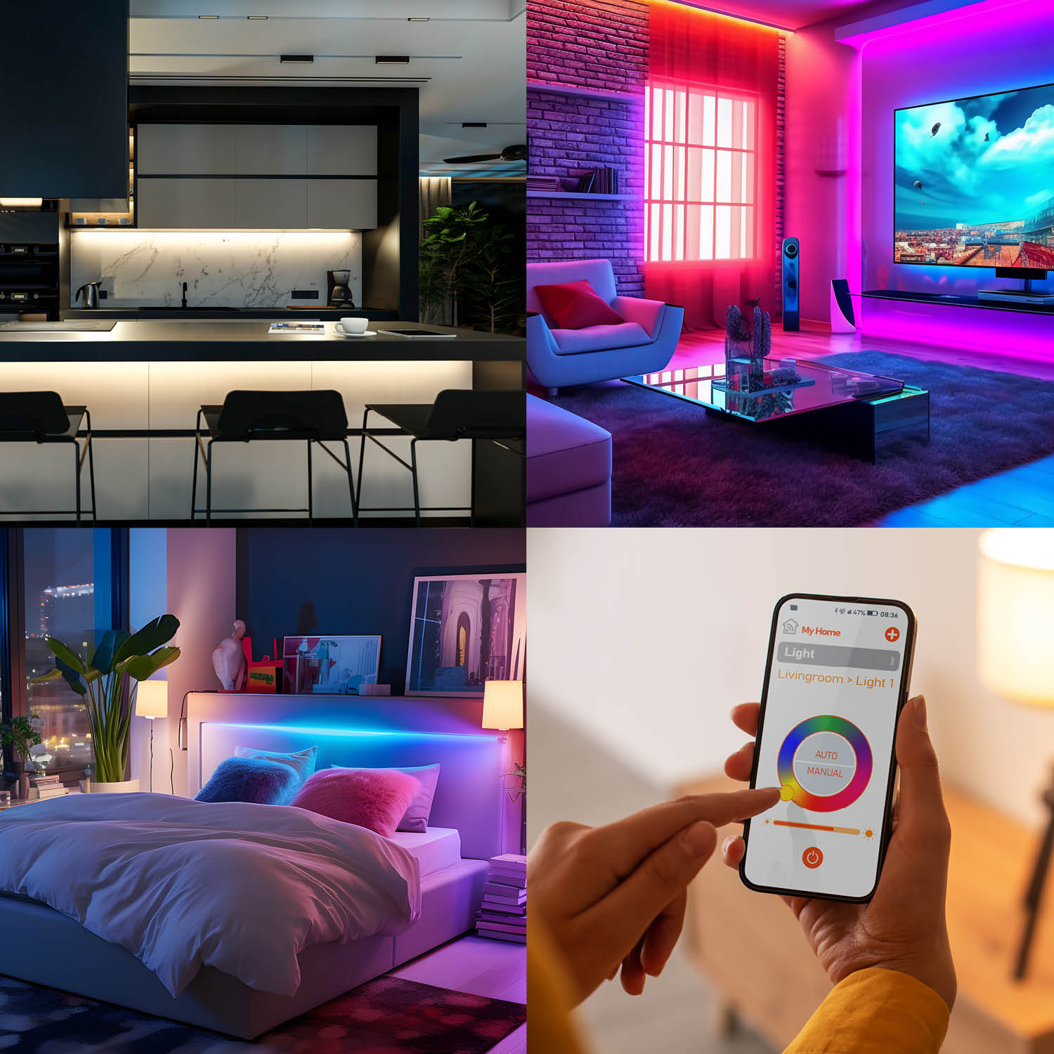 SMART TAŚMA LED zdalne sterowanie RGB CCT WiFi 5M 24W