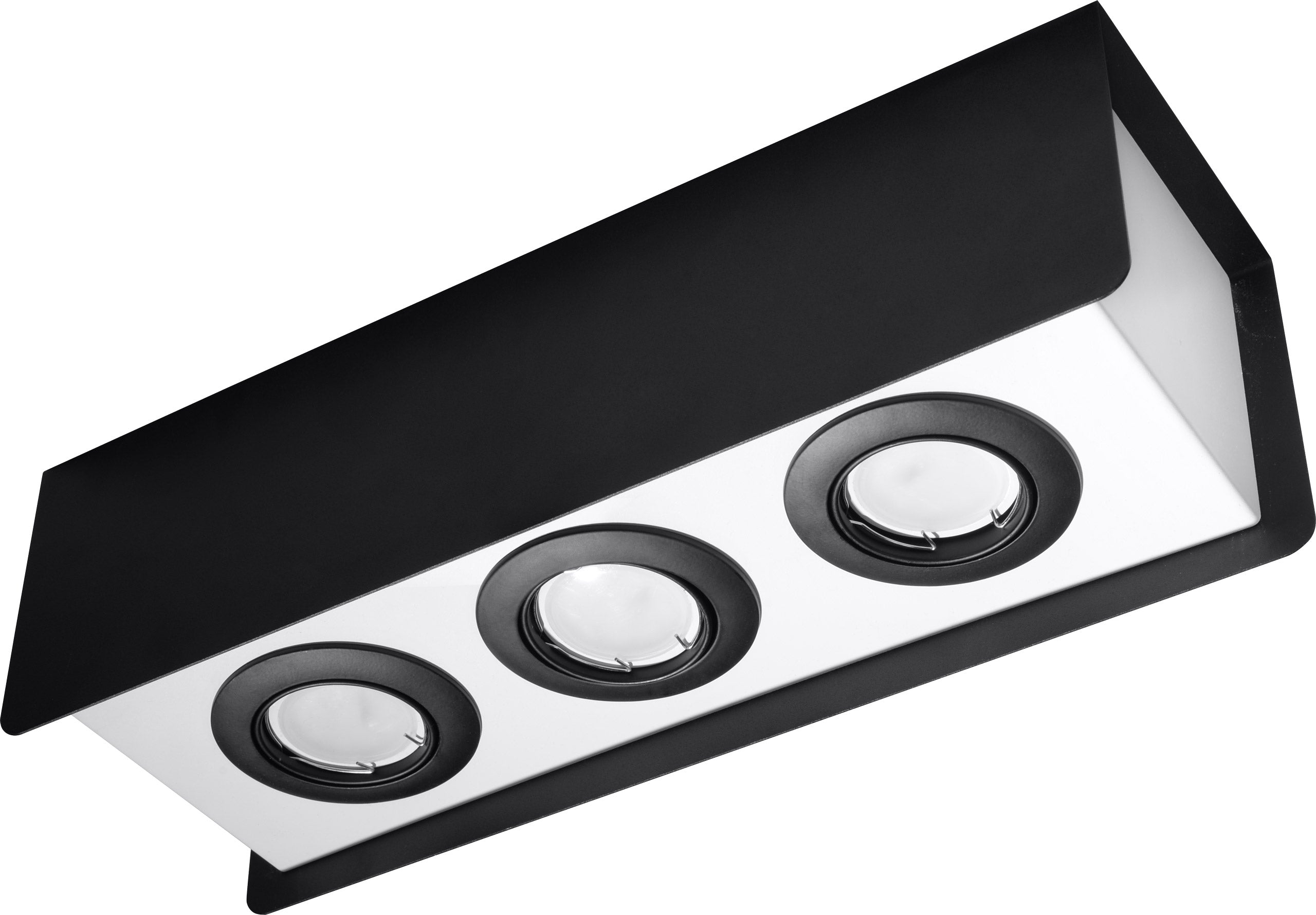 Plafon STEREO 3 Czarny GU10 nowoczesny design