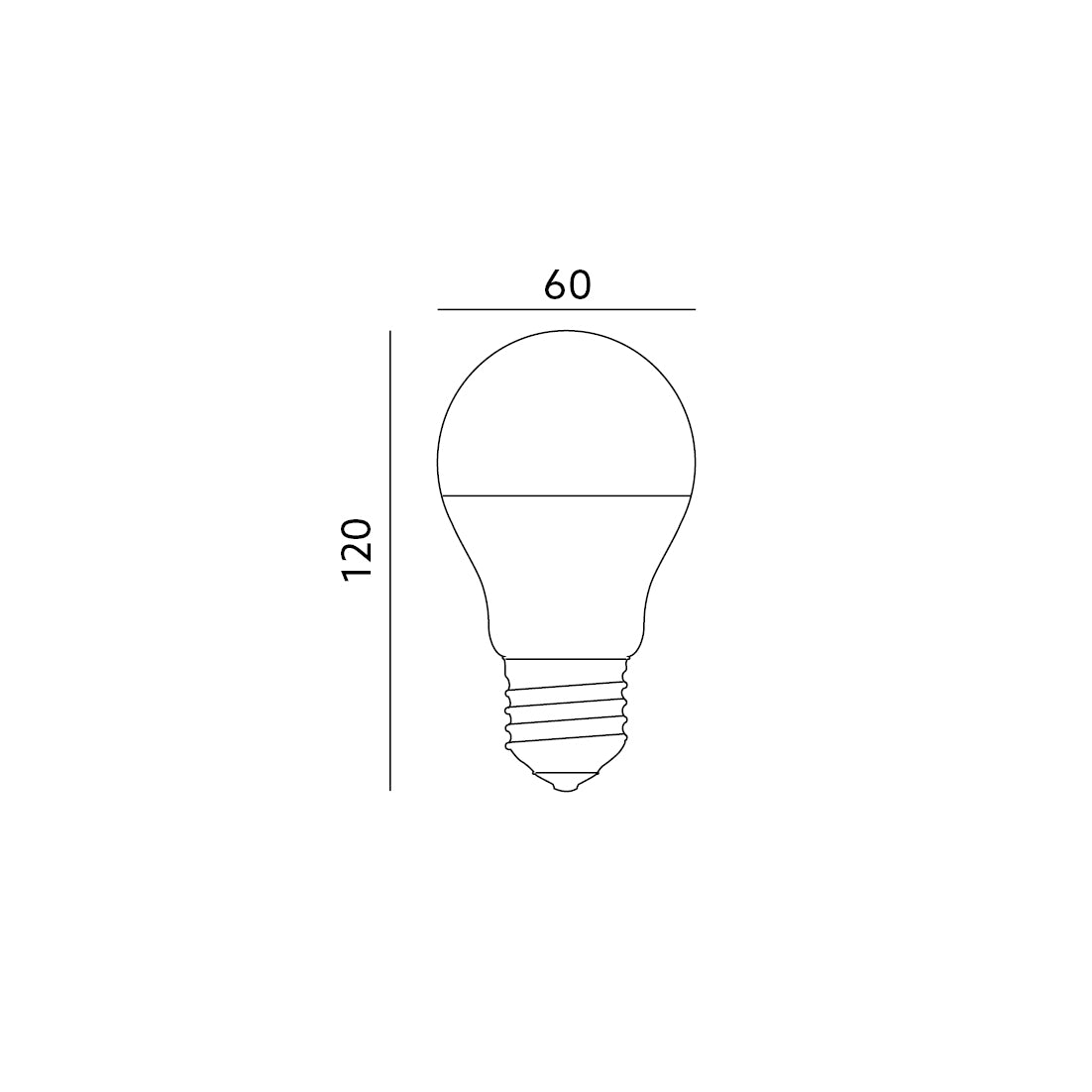 Zestaw 10x żarówek LED GS 11W E27 barwa ciepłobiała wymiary