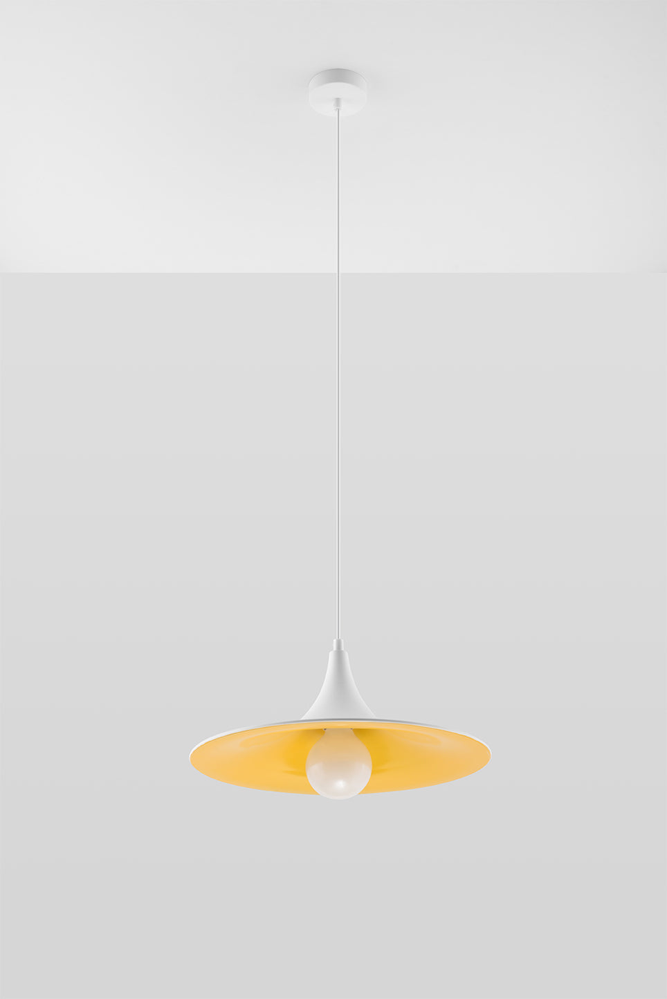 Lampa wisząca AVENA biało złota nowoczesny design