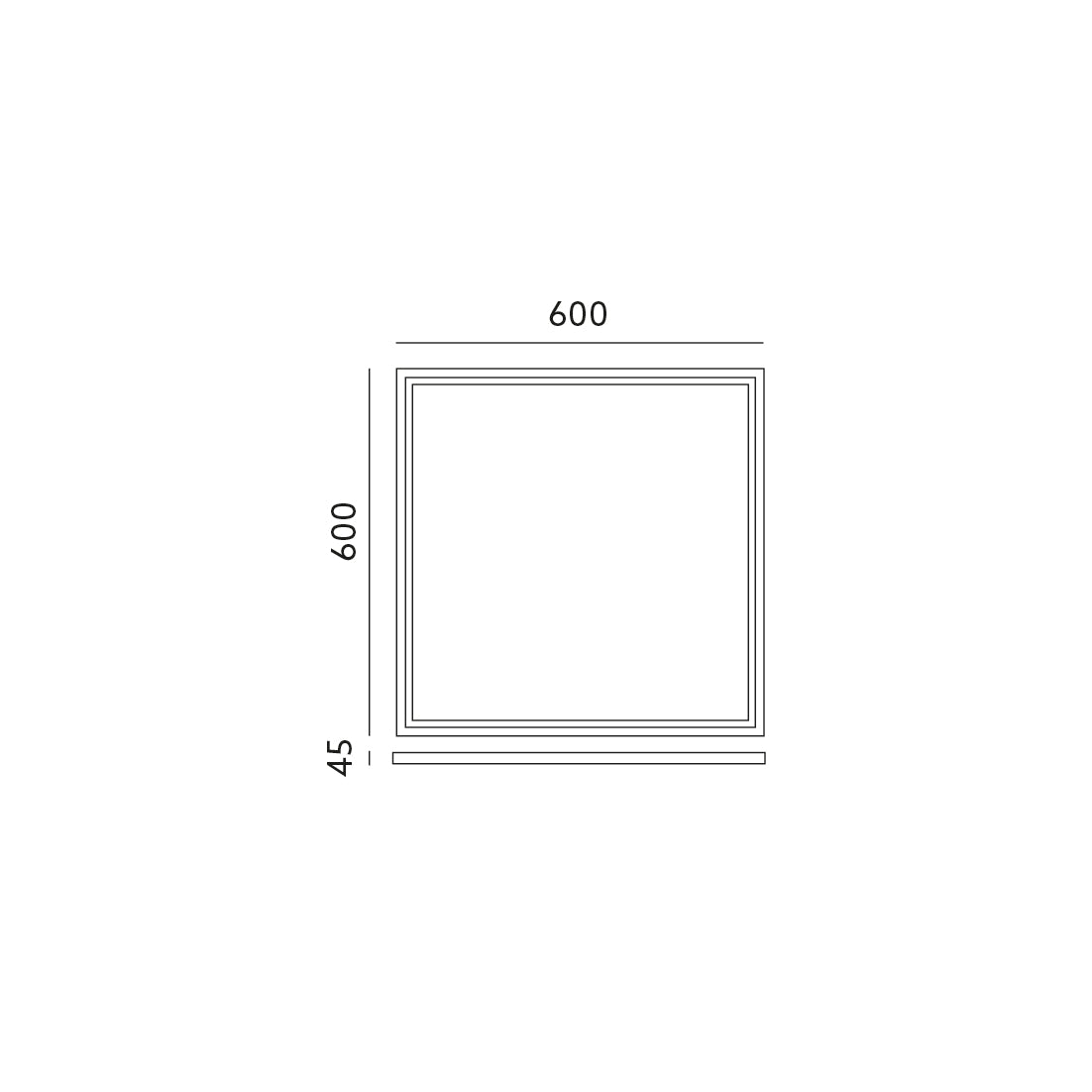 Ramka natynkowa do LED NELIO 60X60 na śruby Ze Stali