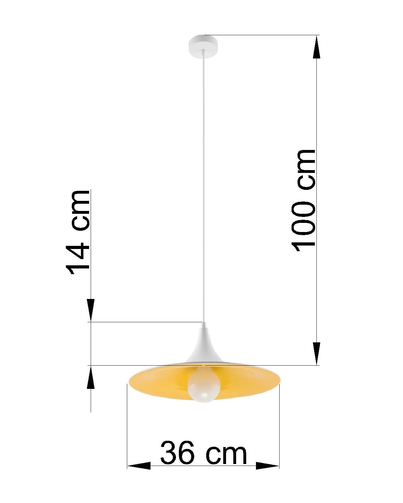 Lampa wisząca AVENA biało złota nowoczesny design wymiary