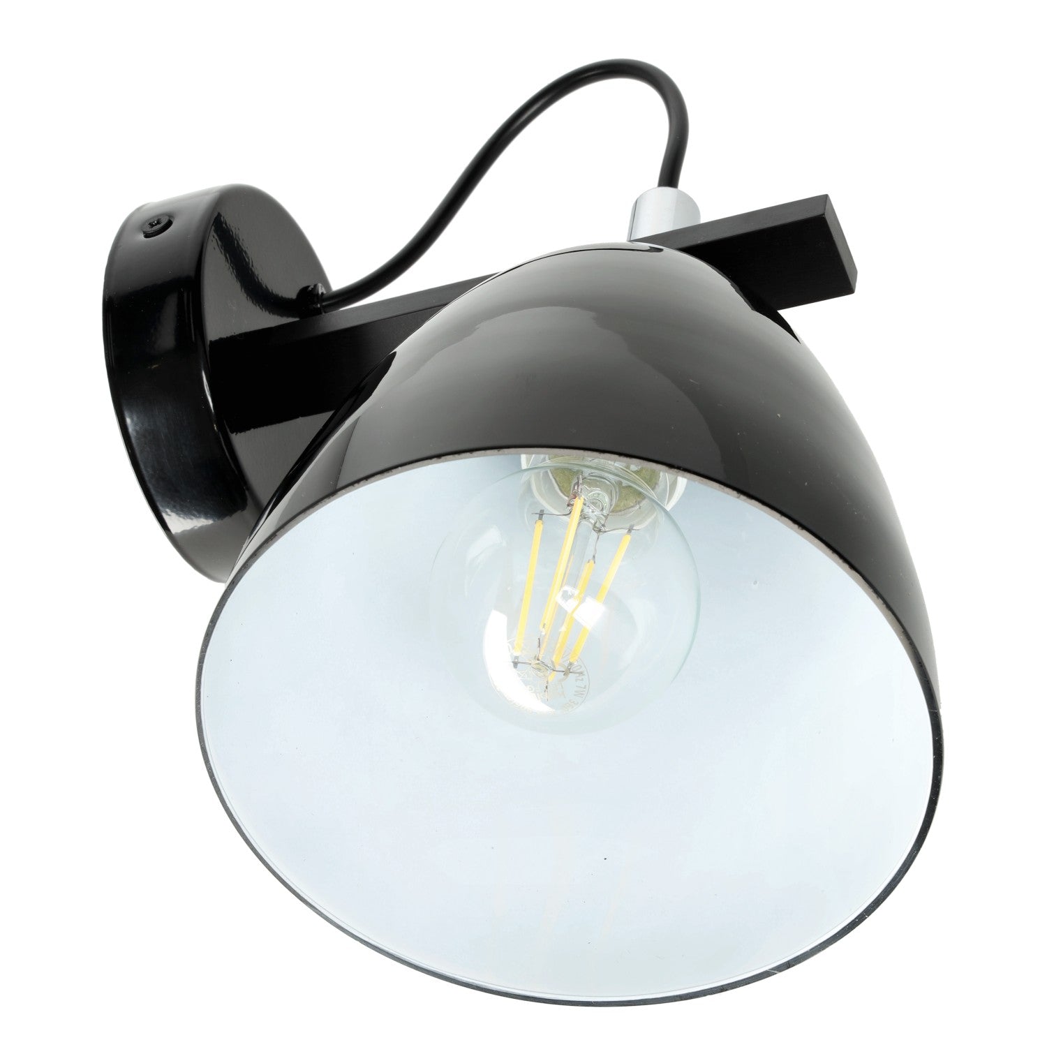 Lampa wisząca czarna ZWIS 1 PŁ trzonek E27 1 punkt światła